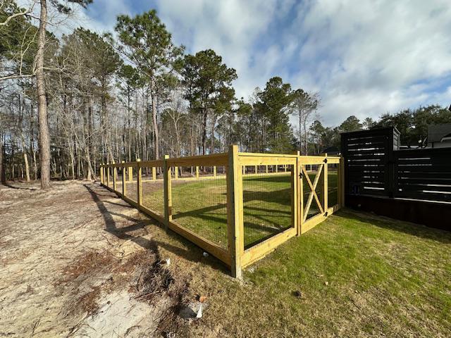 welded wire wood fence installed by top rail fence