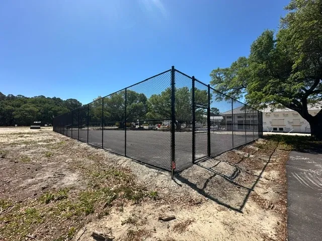 Tennis Court Fence Install
