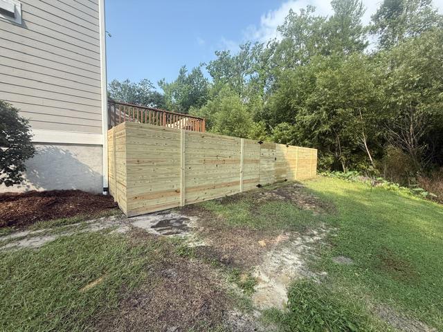 6ft Horizontal Fence Installation