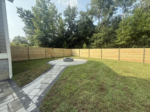 wood horizontal fence installed by top rail fence