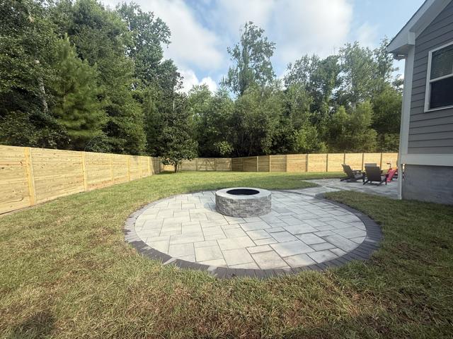 wood horizontal fence installed by top rail fence
