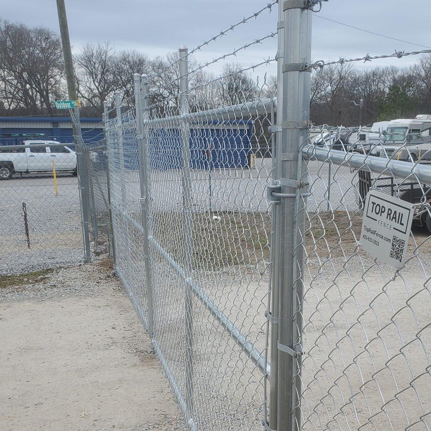 Commercial 6ft Black Ornamental Fence Installation