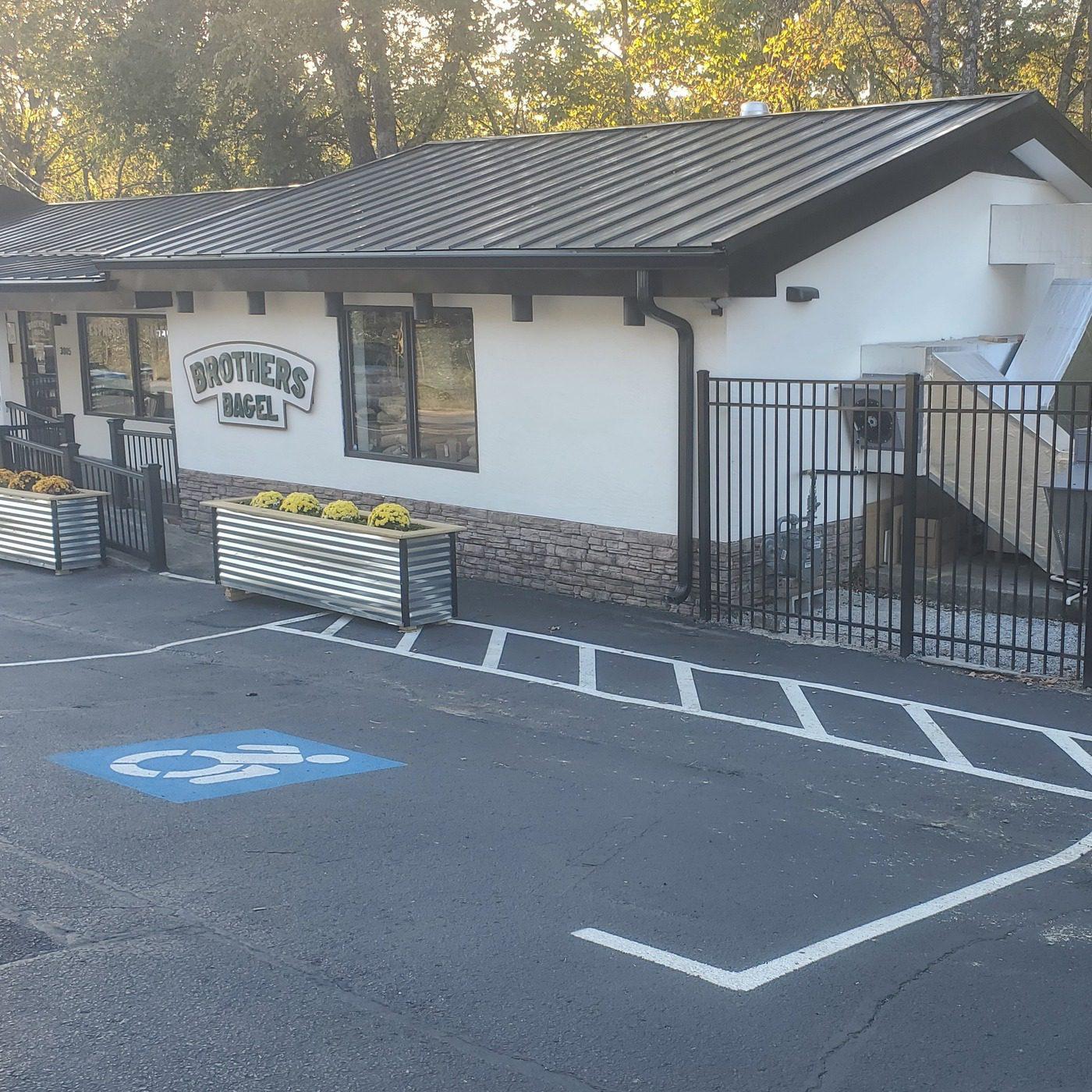 Commercial 6ft Black Ornamental Fence Installation