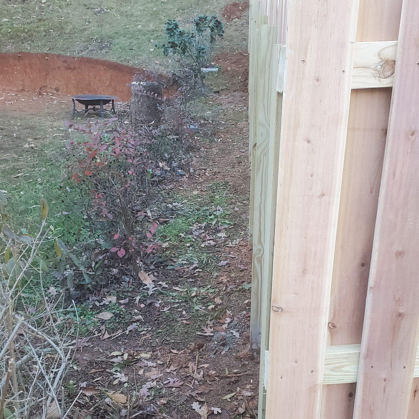 Cedar Shadowbox With Black Chain Link