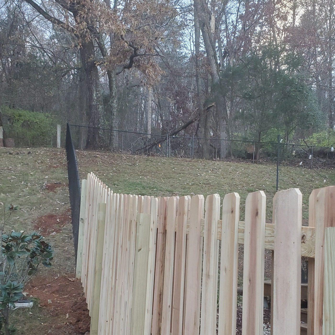 Cedar Shadowbox With Black Chain Link