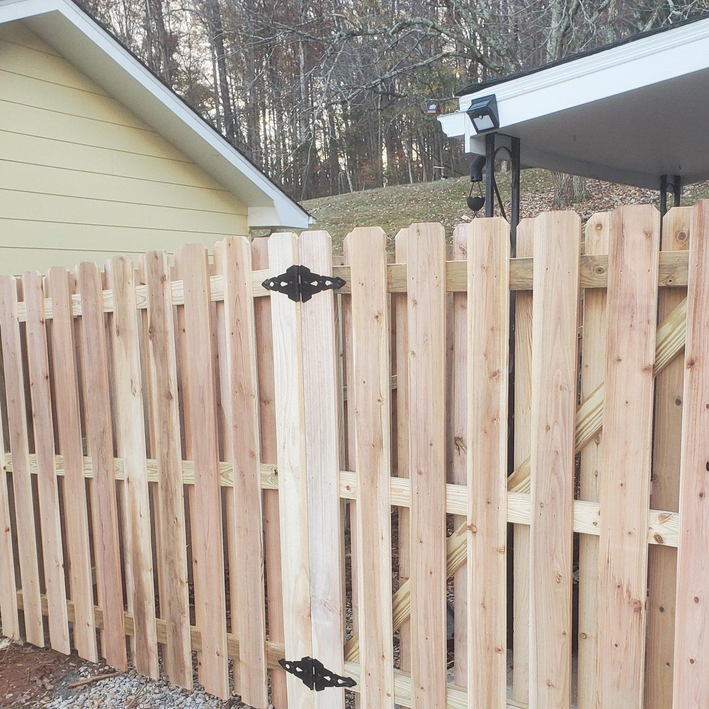 Cedar Shadowbox With Black Chain Link