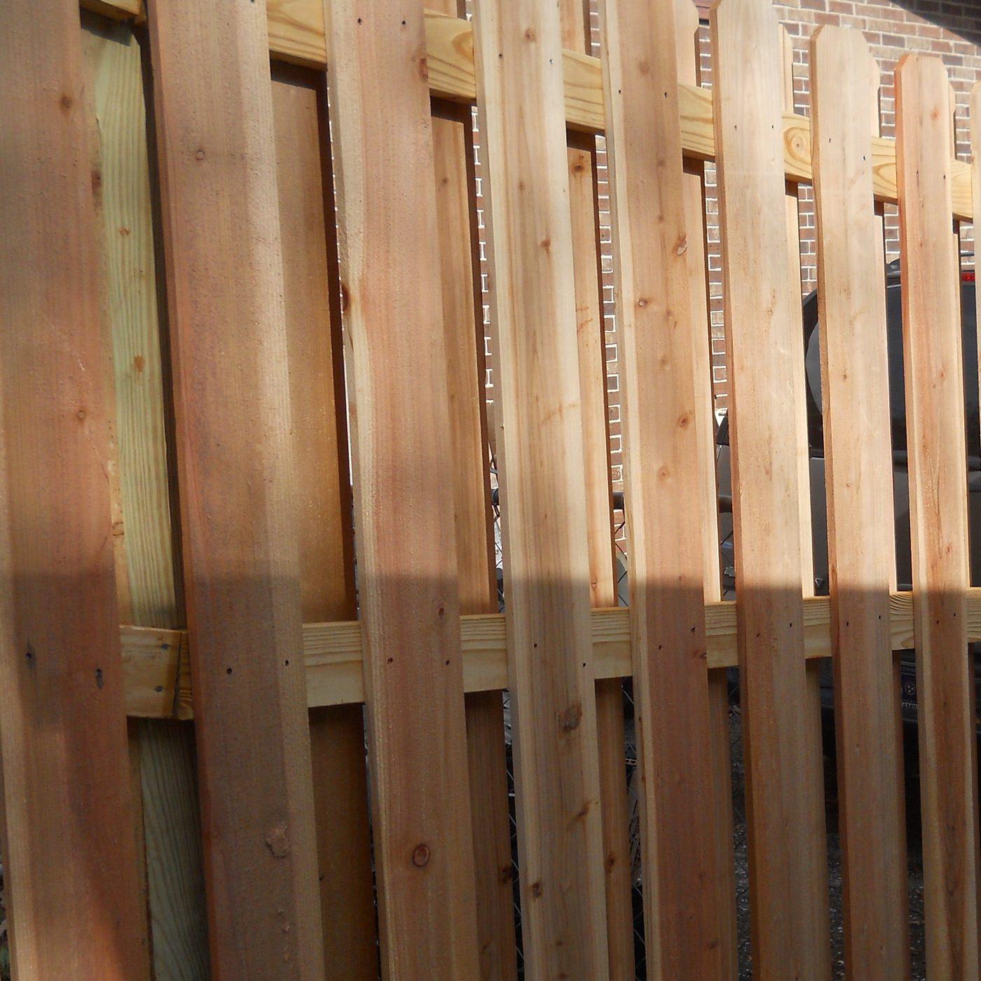 Cedar Shadowbox With Black Chain Link