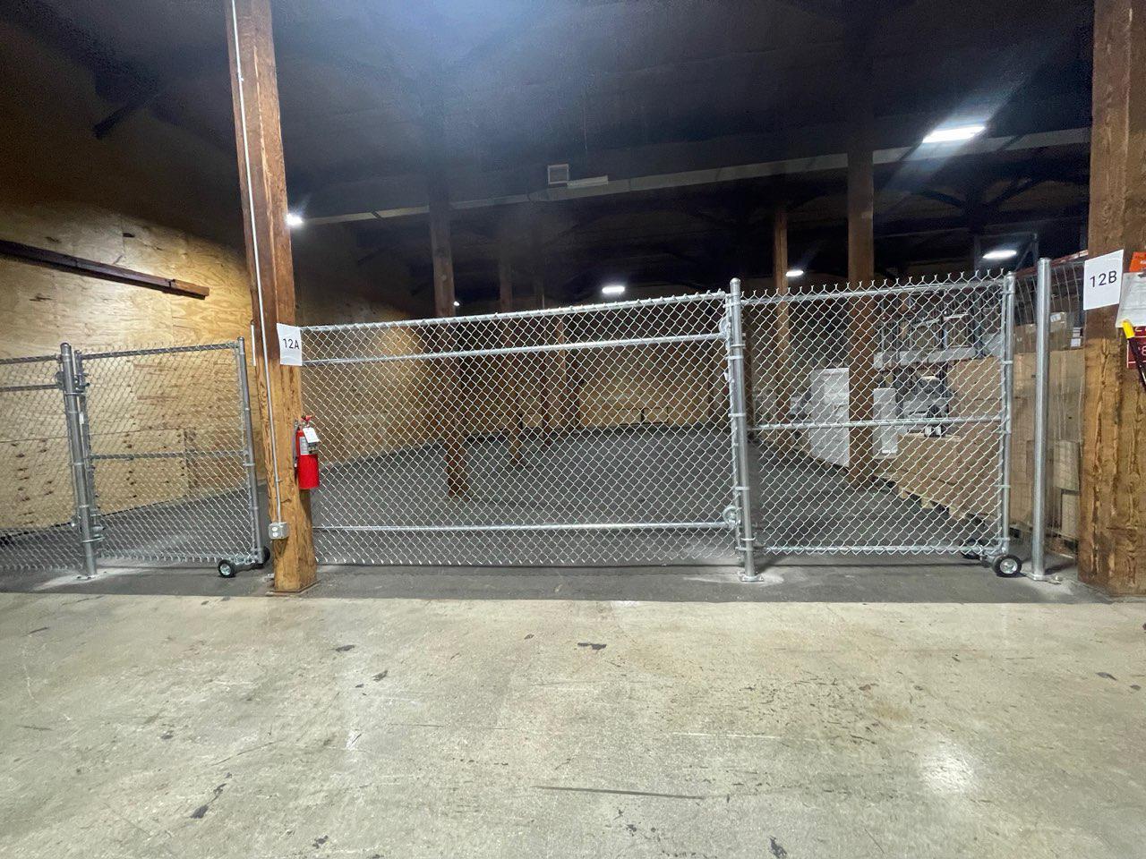 galvanized chain link fence installed by top rail fence