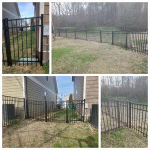 4 ft aluminum fence installed by Top Rail Fence