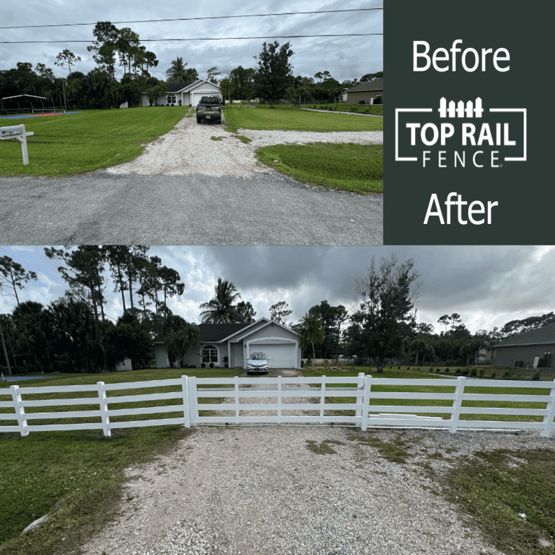 Vinyl Ranch Fence Installation