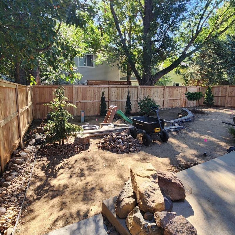 wood privacy fence installed by Top Rail Fence
