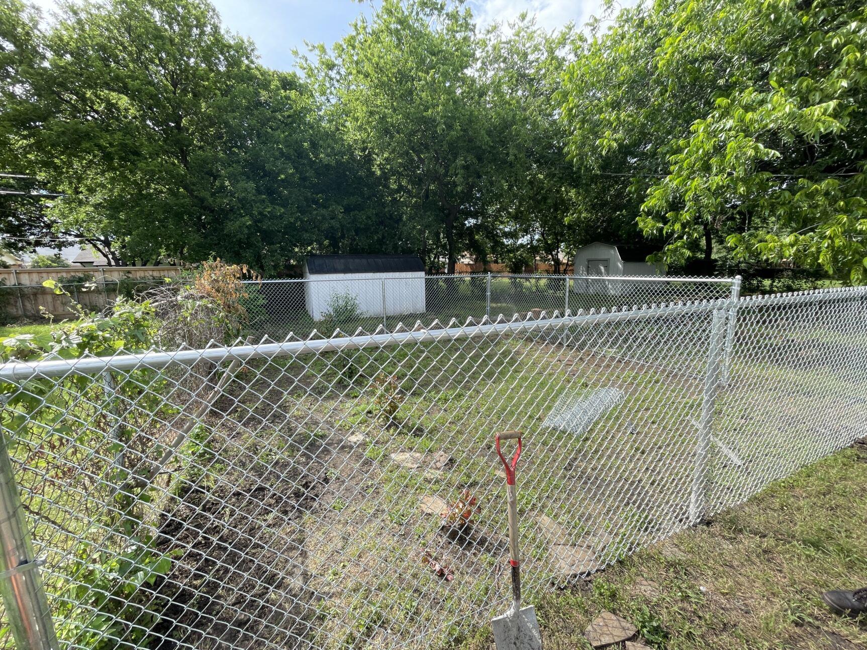 4' Chain Link Fence with Walk Gates & Garden Enclosure