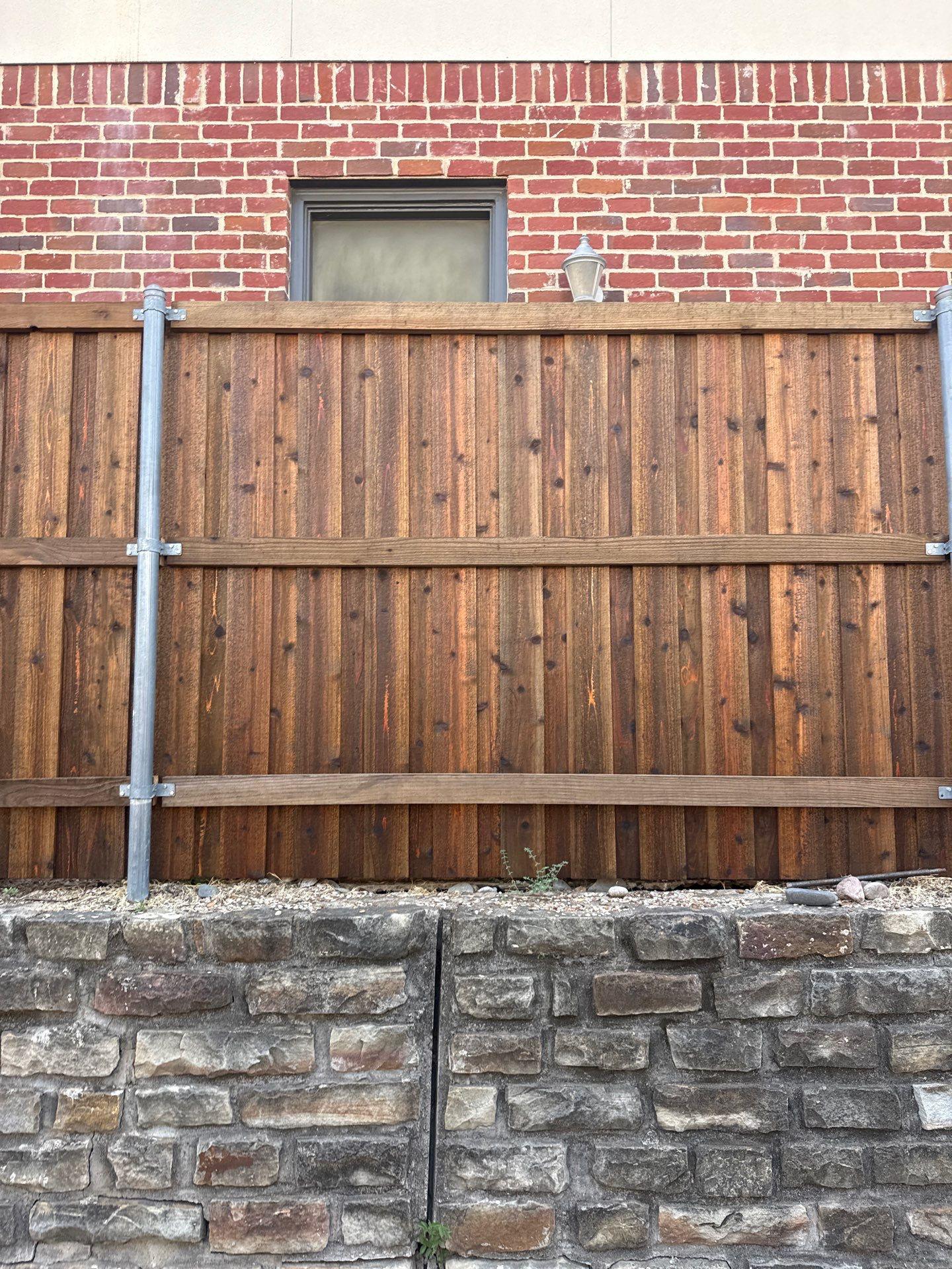 Oxford Brown Stained Board on Board Fence