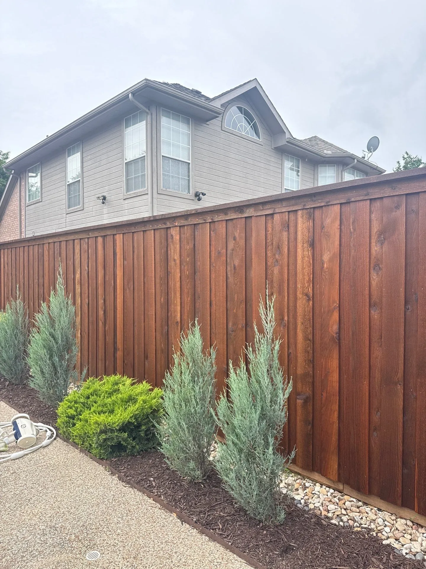 board on board fence installed by top rail fence