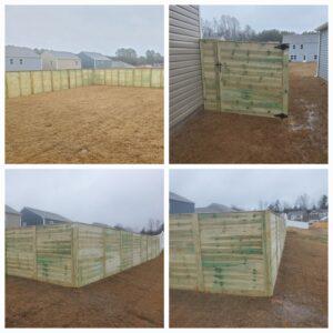 6ft horiztonal wood fence installed by Top Rail Fence