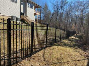 Aluminum fence installed by Top Rail Fence