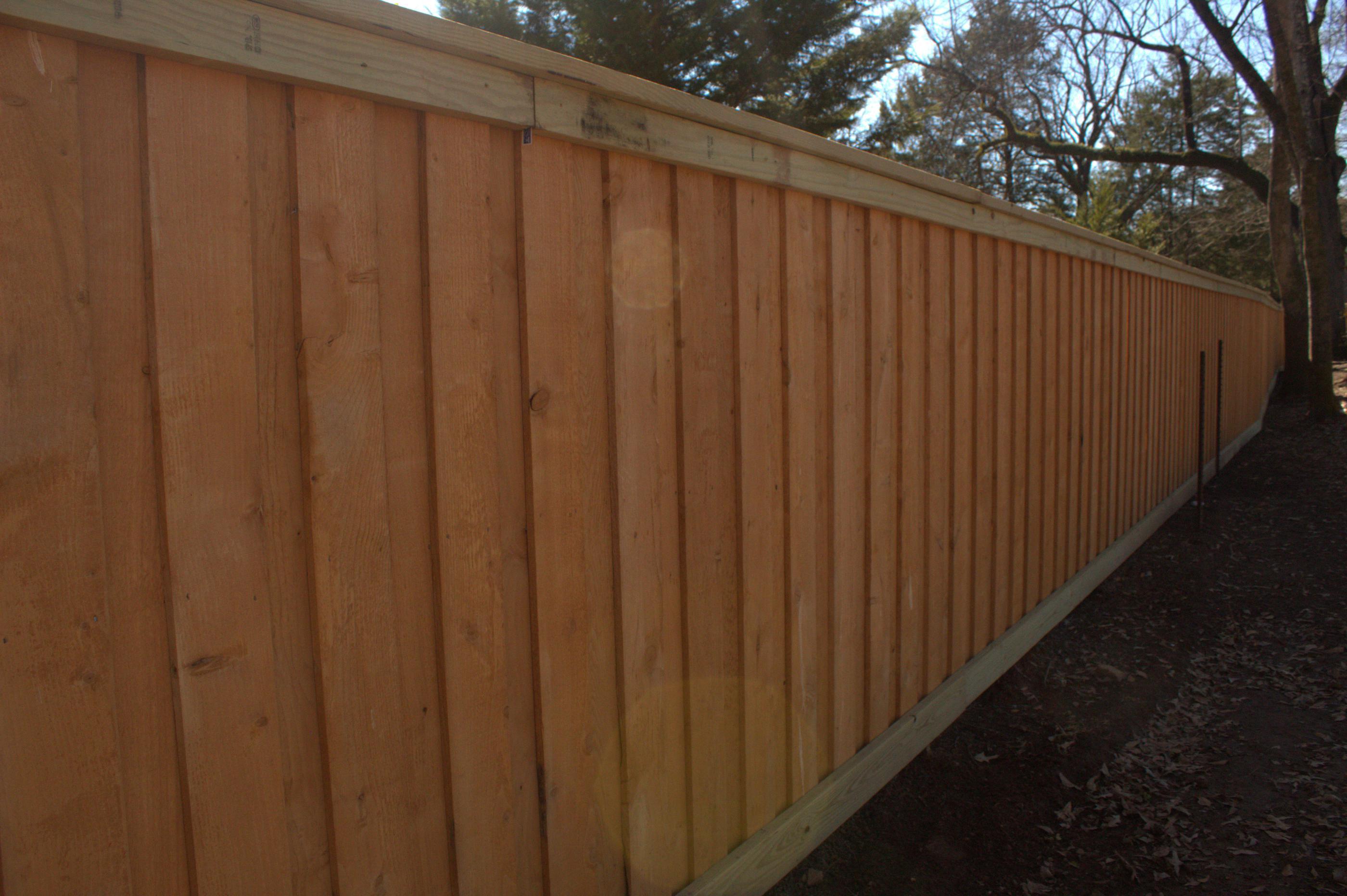 6' Board-on-Board Cap & Trim Fence with Steel Posts