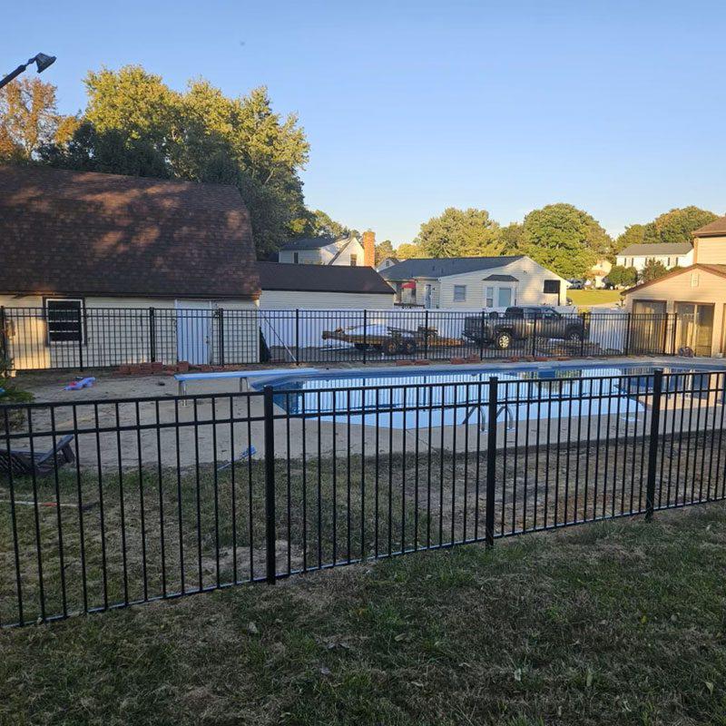 Aluminum Pool & Vinyl Privacy Fence Installation