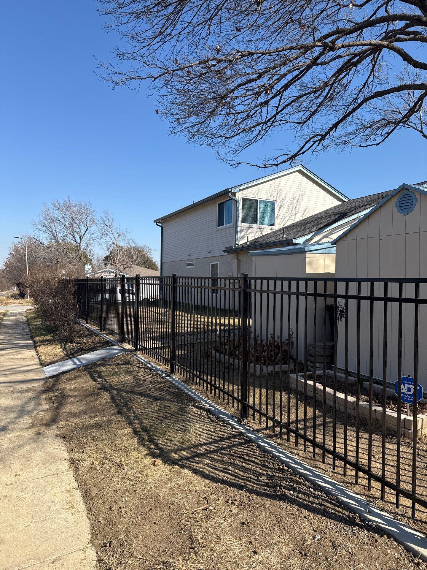 5' Tall 3-rail racking panel Fence Installation