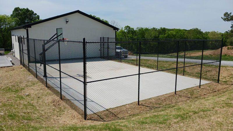 black chain link fence for top rail fence