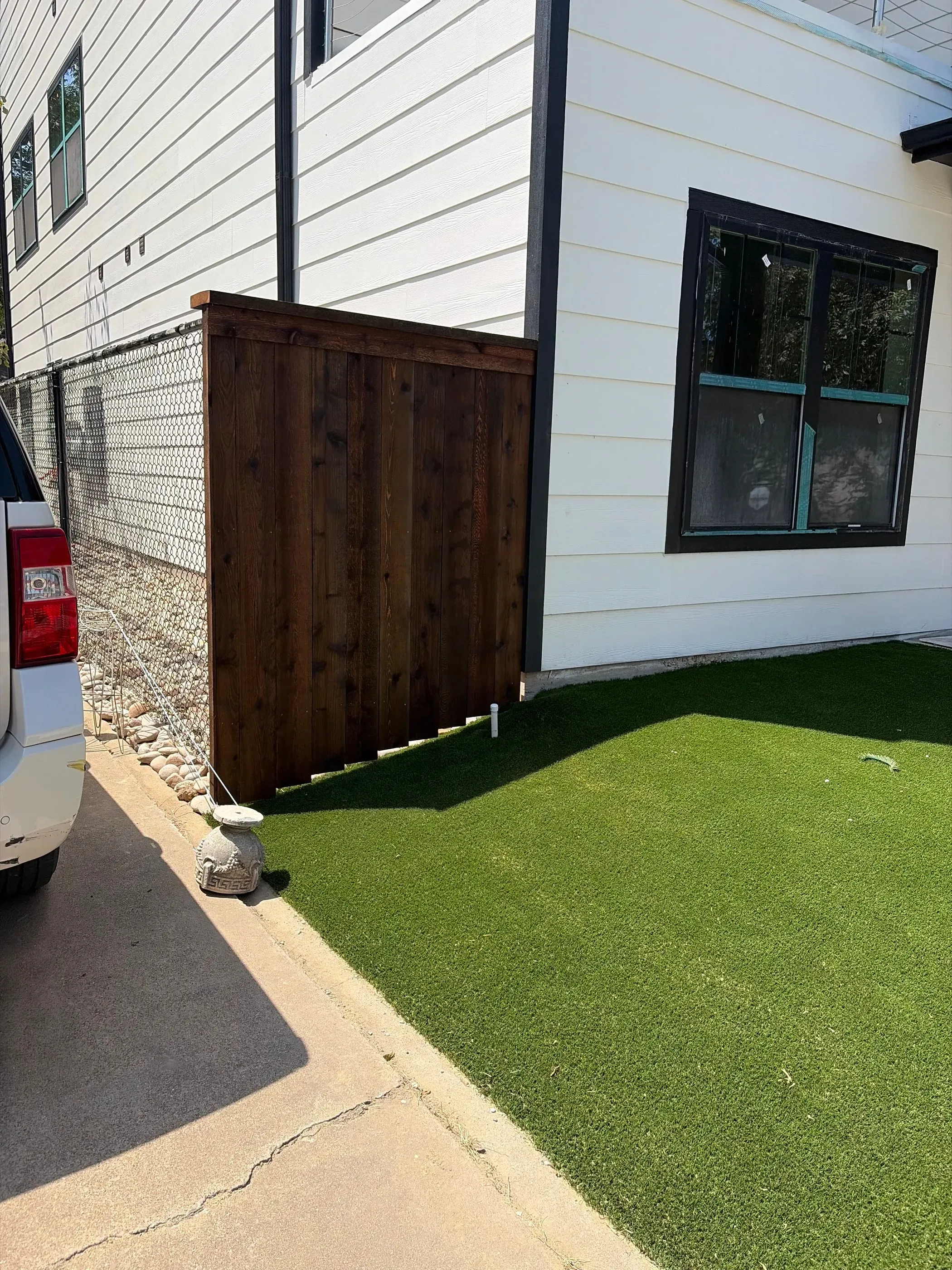  wood fence installed by top rail fence