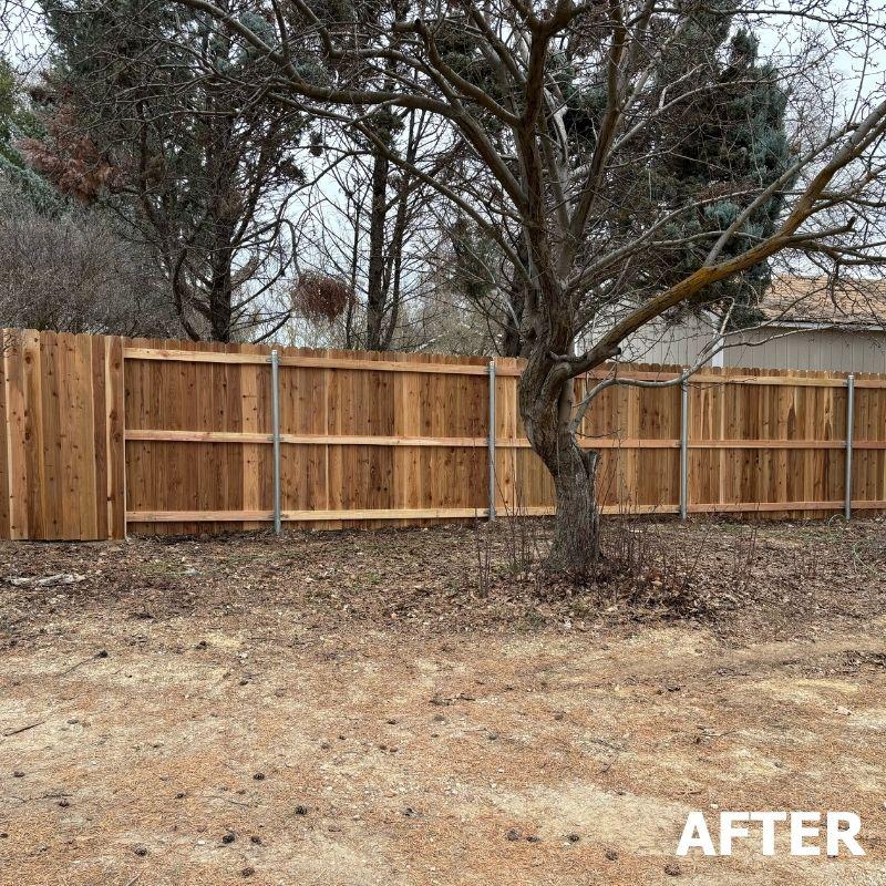 Cedar Fence Installation