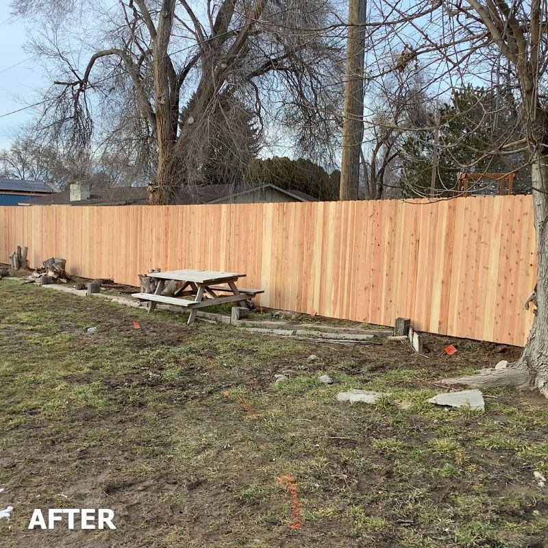 Cedar Privacy Fence Installation