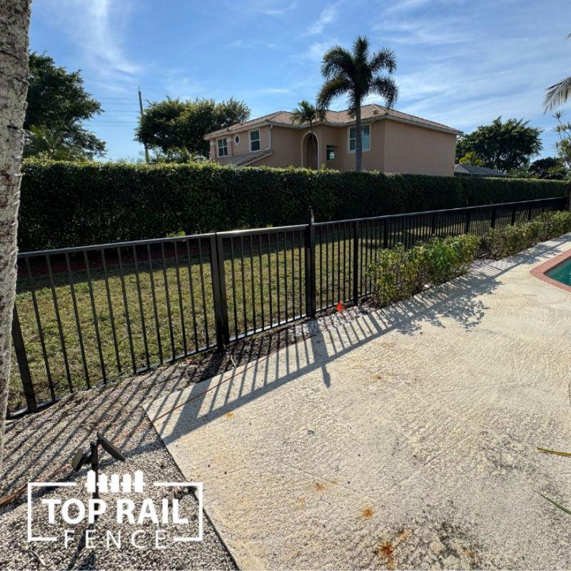 Black aluminum fence