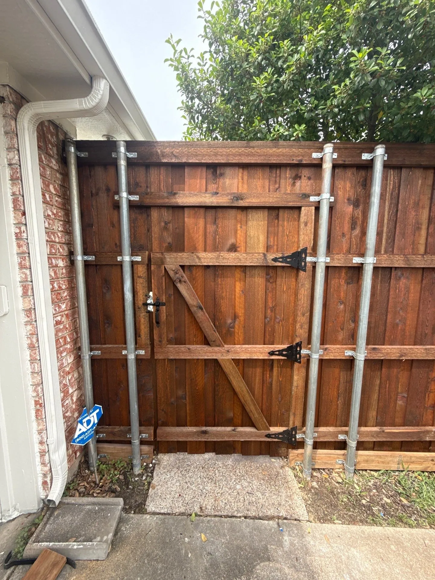 board on board fence installed by top rail fence