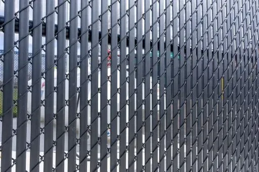 chain link fence with slats