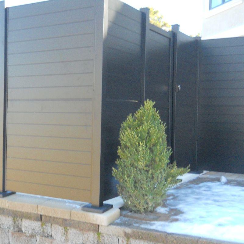 SleekFence® aluminum privacy fence installed by Top Rail Fence