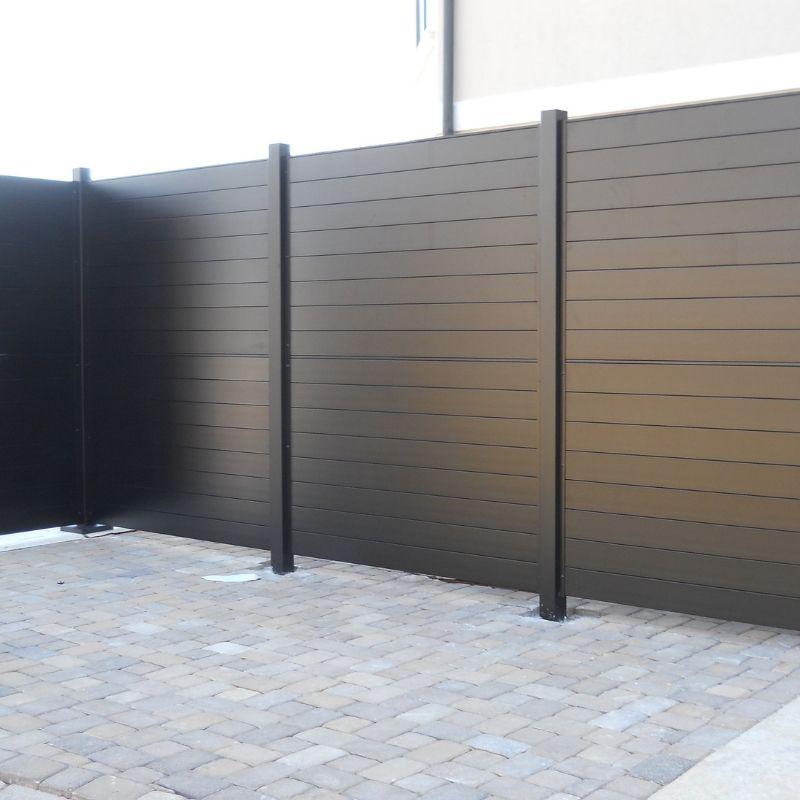 SleekFence® aluminum privacy fence installed by Top Rail Fence