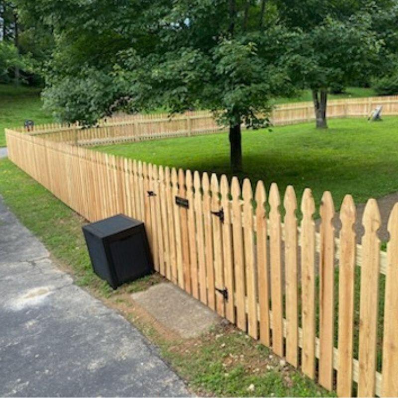Cedar Gothic Picket Fence Installation
