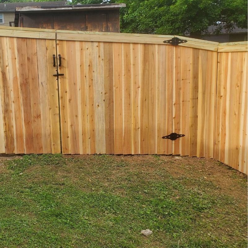 Wood Cedar Privacy Fence Installation