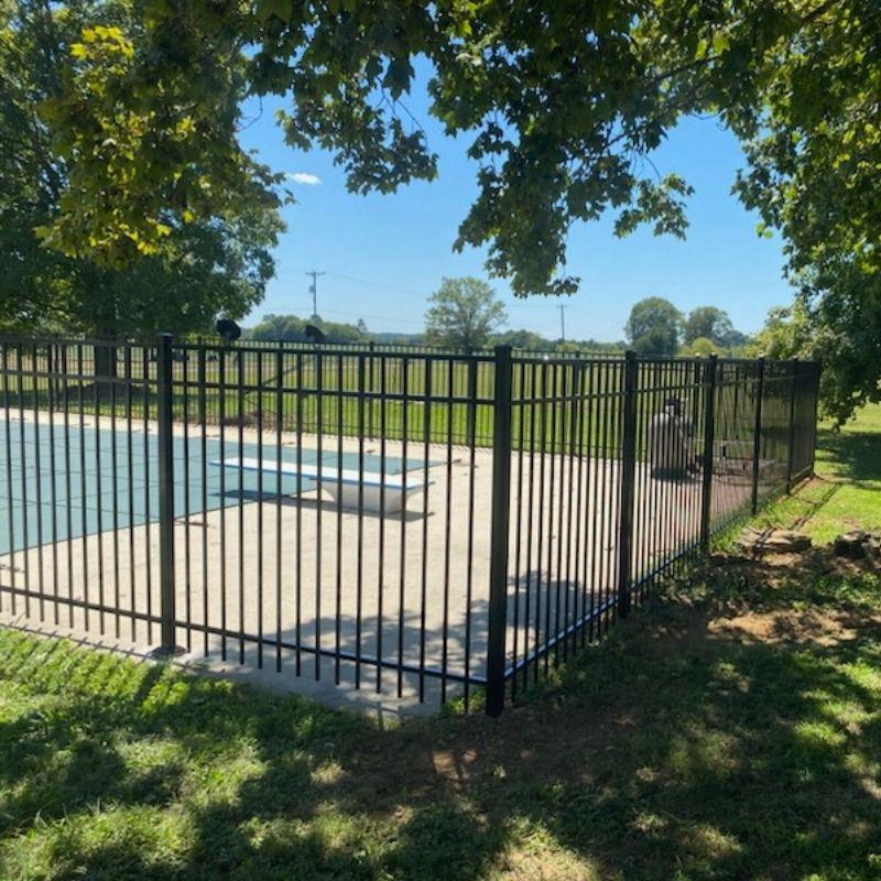 aluminum pool fence installed by Top Rail Fence