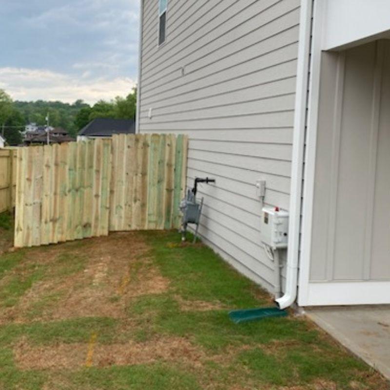 pine wood privacy fence installed by Top Rail Fence