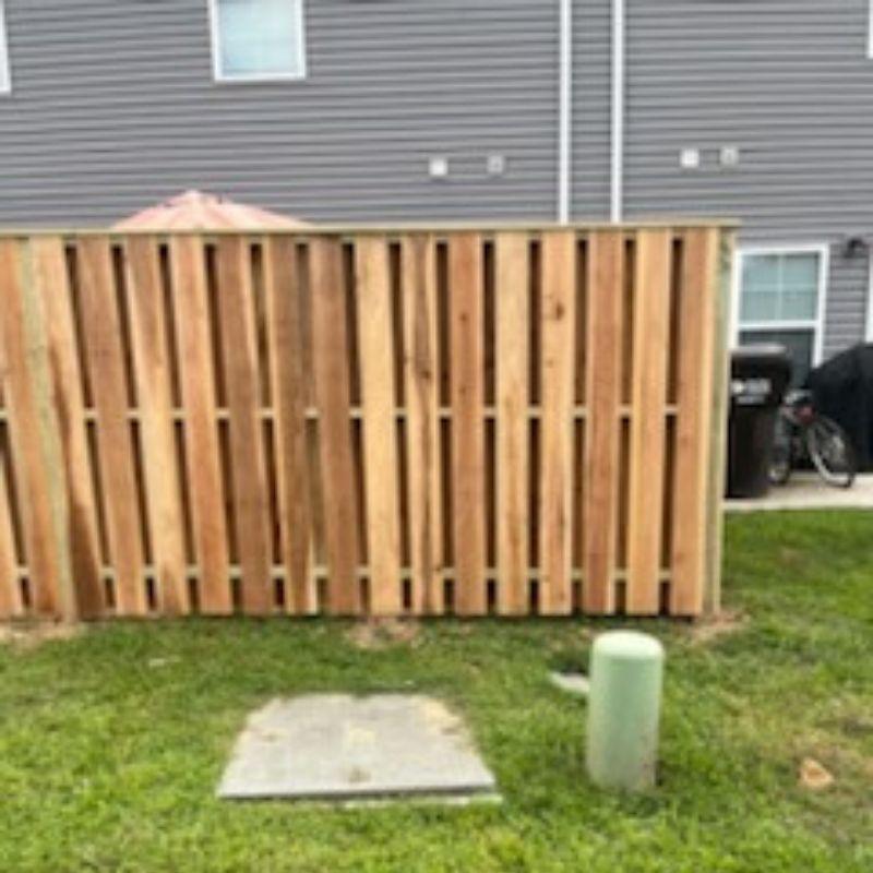 Cedar Shadowbox Fence Installation