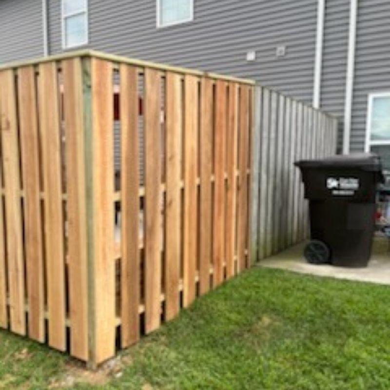 Cedar Shadowbox Fence installed by Top Rail Fence