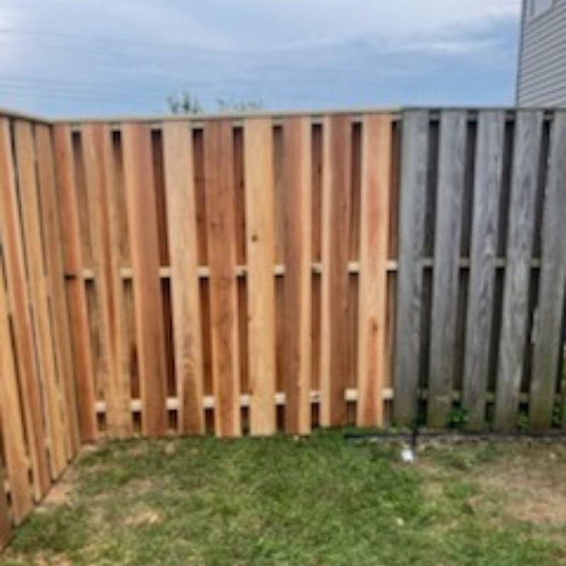 Cedar Shadowbox Fence installed by Top Rail Fence