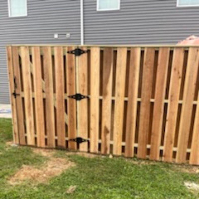 Cedar Shadowbox Fence installed by Top Rail Fence