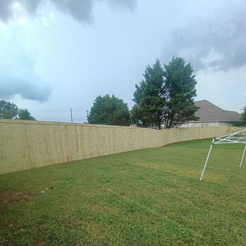 Wood Privacy Fence installed by Top Rail Fence