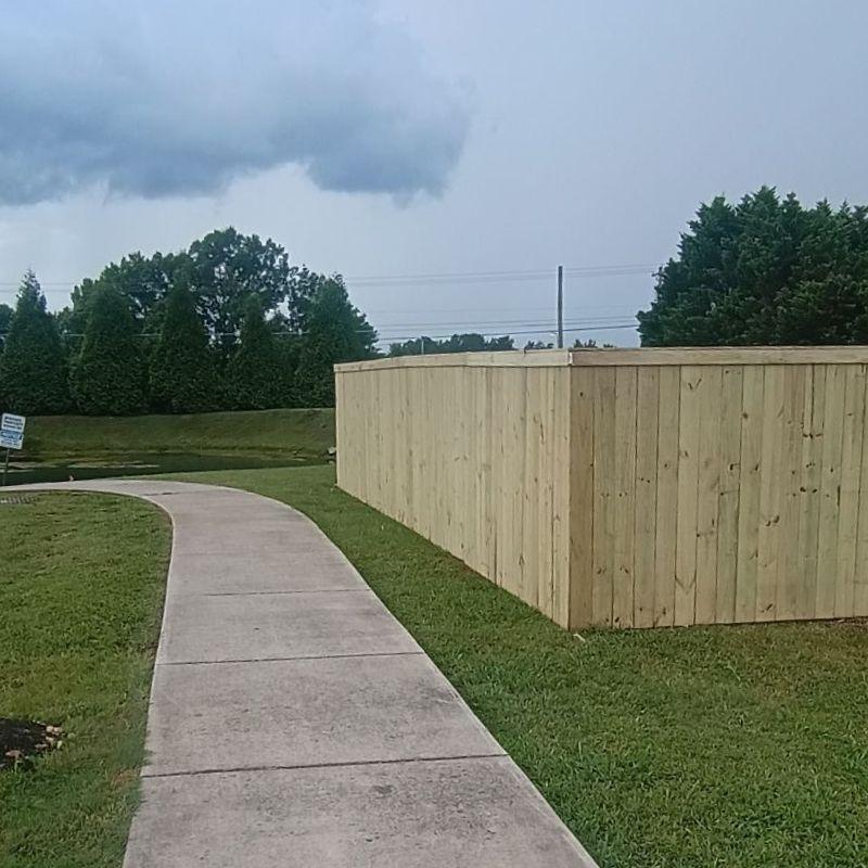 Wood Privacy Fence installed by Top Rail Fence