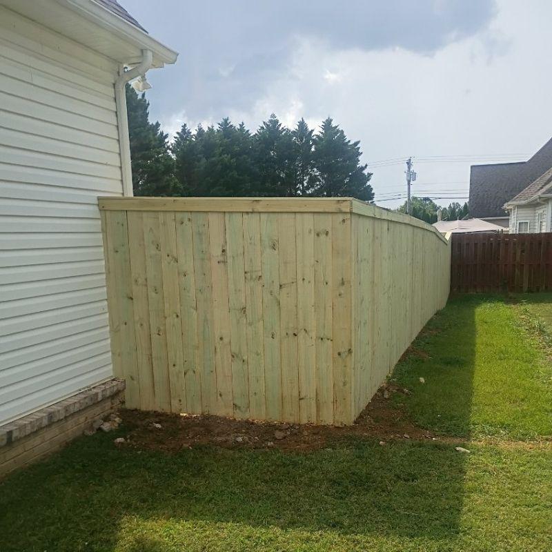 Wood Privacy Fence installed by Top Rail Fence
