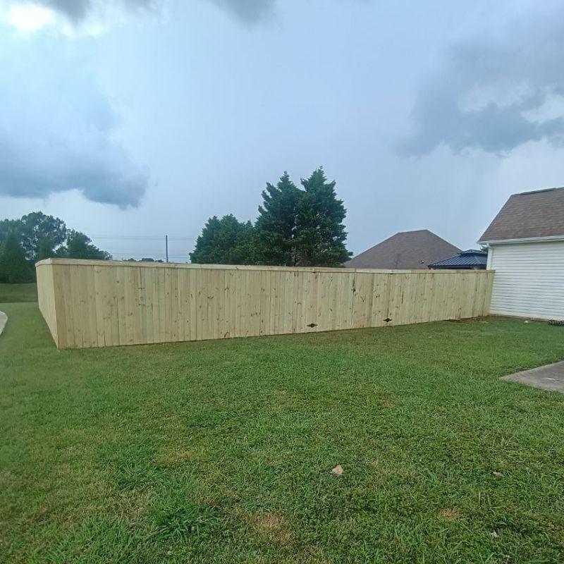 Wood Privacy Fence installed by Top Rail Fence