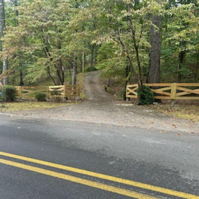 Wood fence installed by Top Rail Fence