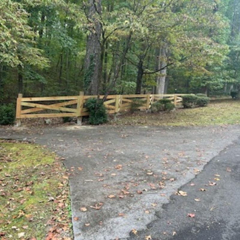 Wood fence installed by Top Rail Fence
