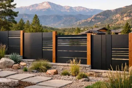 colorado-springs-fence-metal-mixed-width-fence-sections
