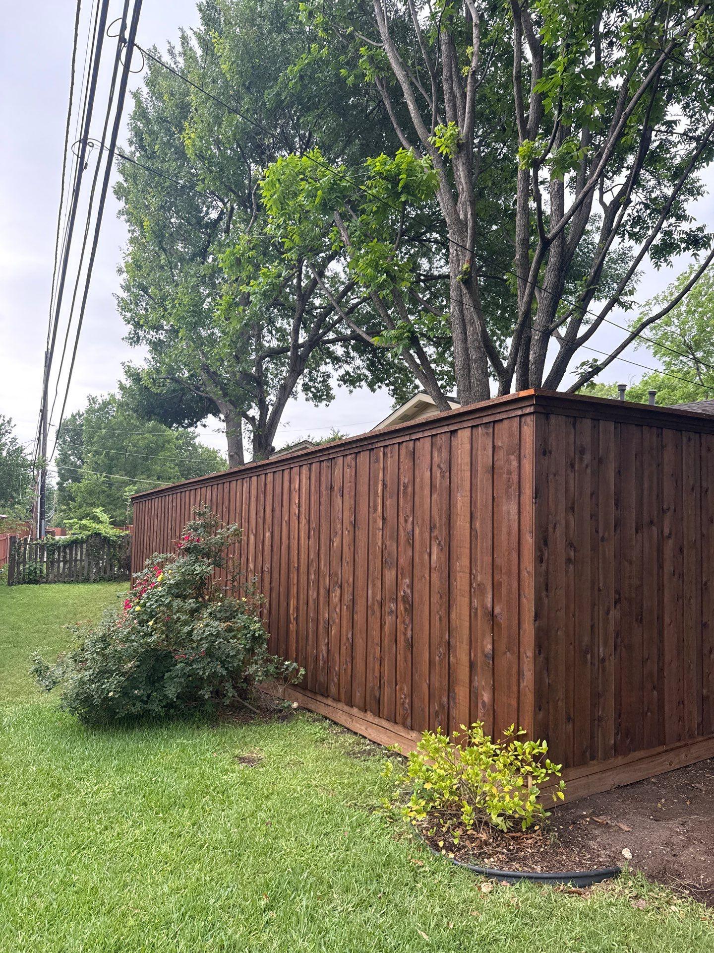 board on board fence installed by top rail fence