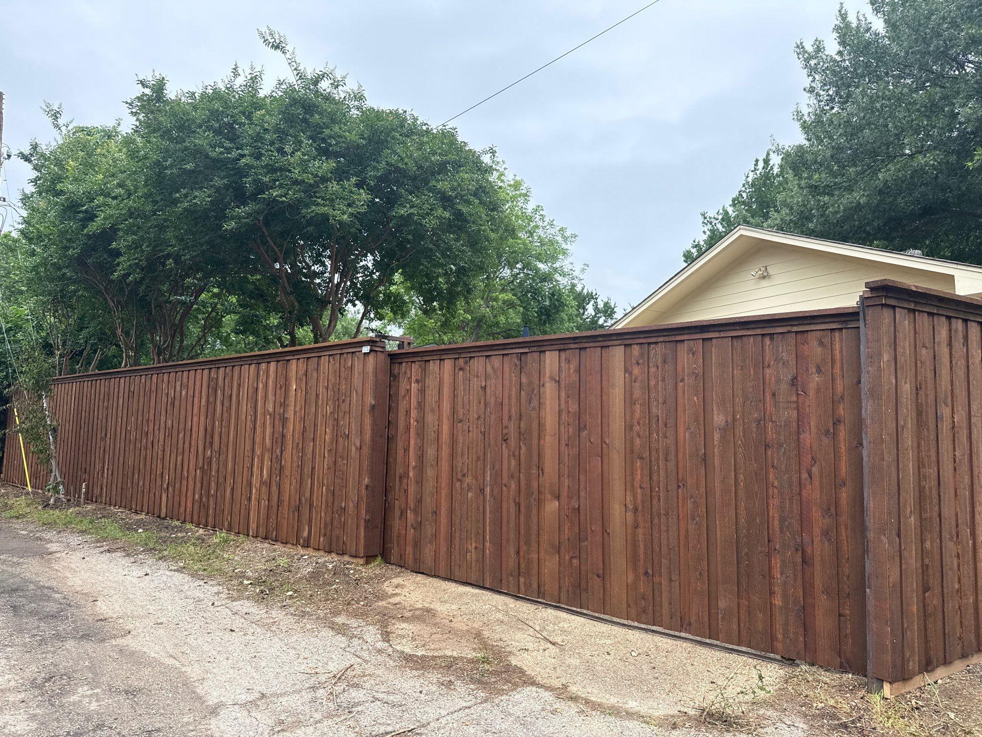 8ft Cedar Board on Board Fence