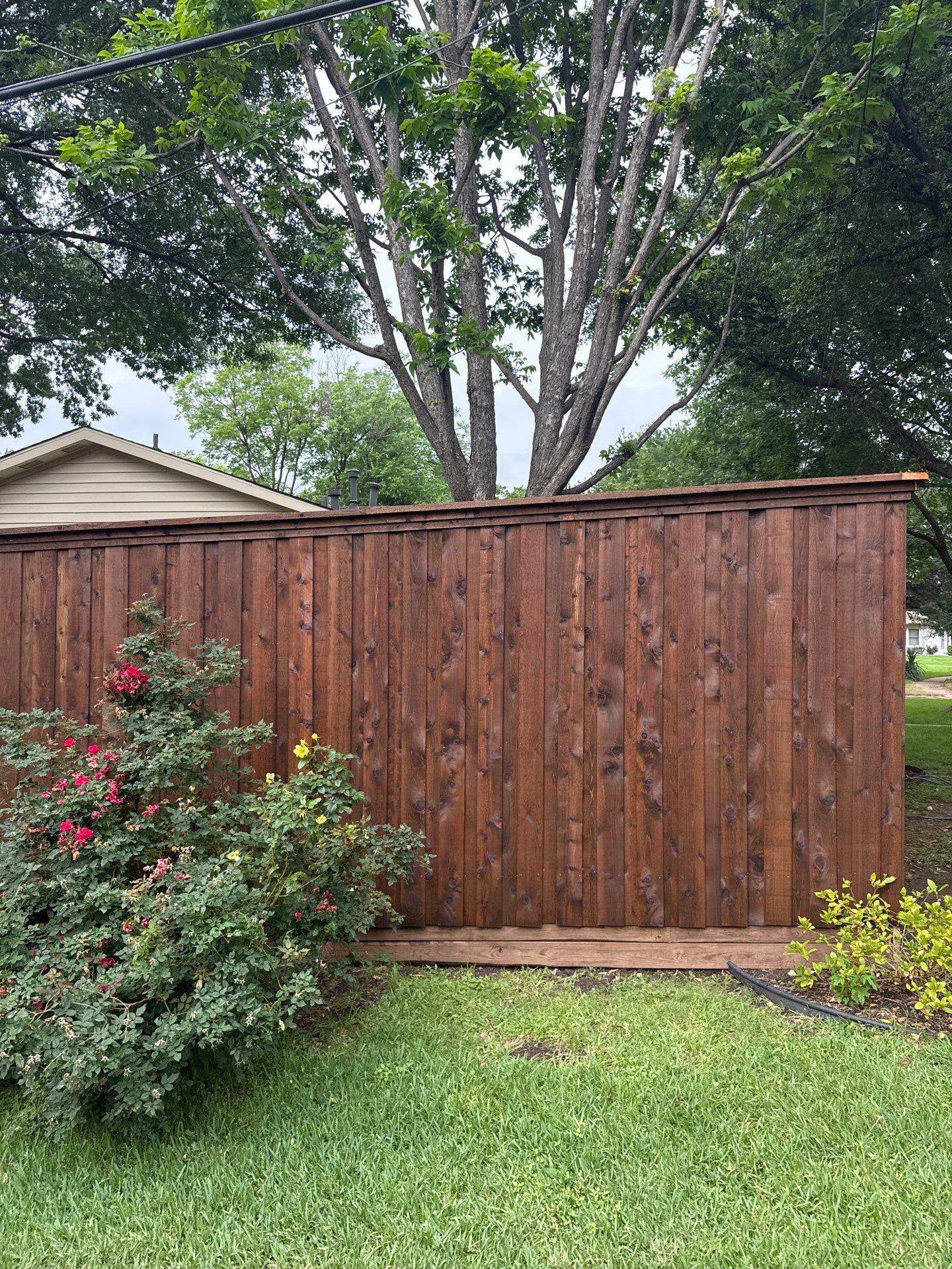 board on board fence installed by top rail fence